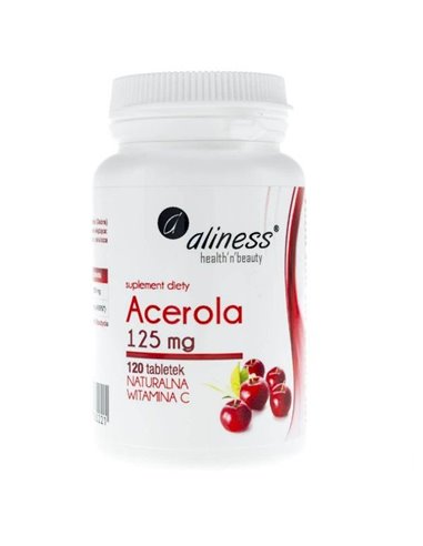 Vitamine C naturelle d'acérola, 125 mg, 120 comprimés