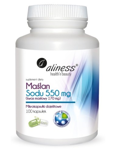 Butyrate de sodium 550 mg, 100 gélules (aliness)